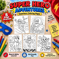Superhero Mini Coloring Pages Kit