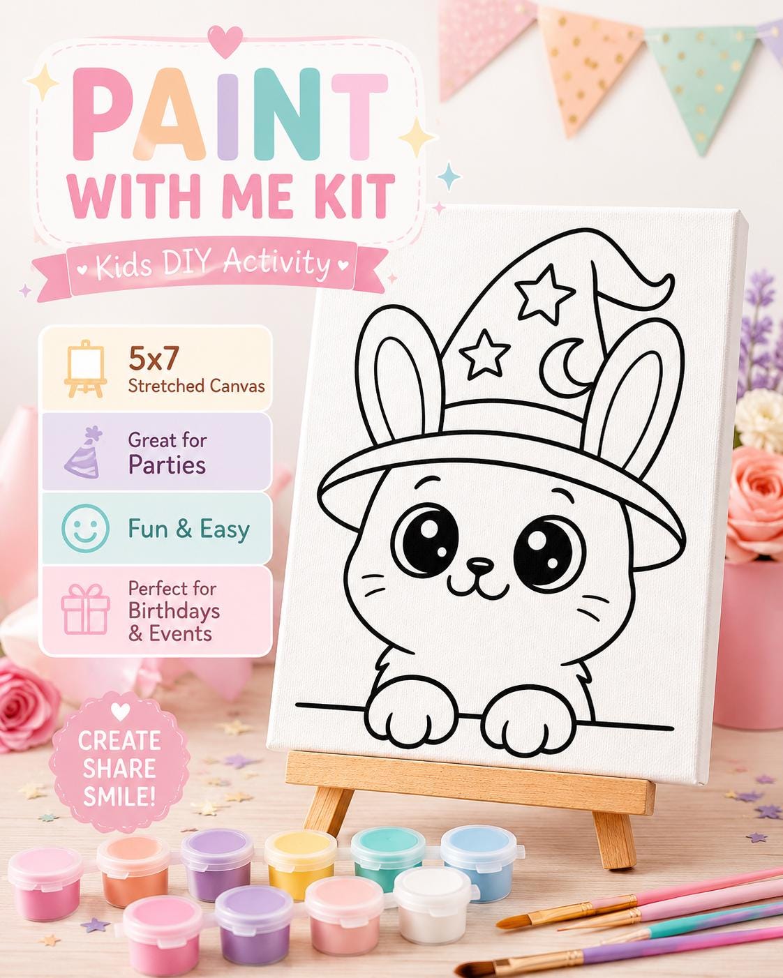 Halloween Bunny-Kids Canvas Kit