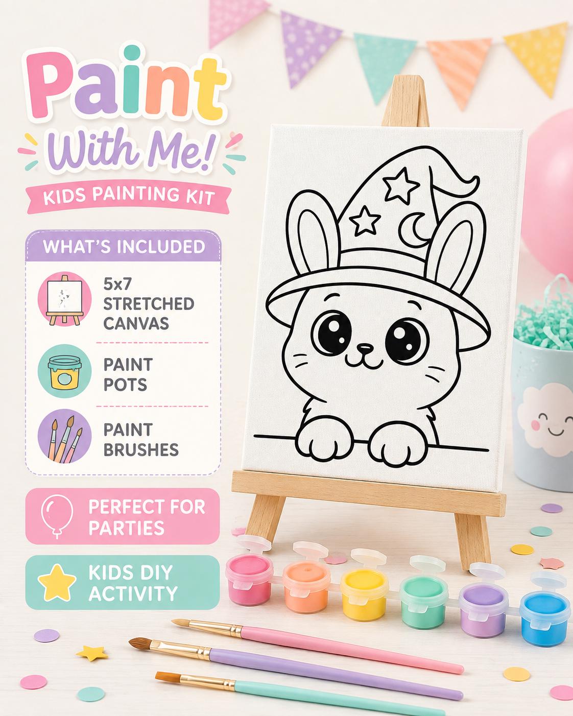 Halloween Bunny-Kids Canvas Kit