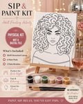 Medusa -Adult Sip & Paint Kit, 10x10 Canvas
