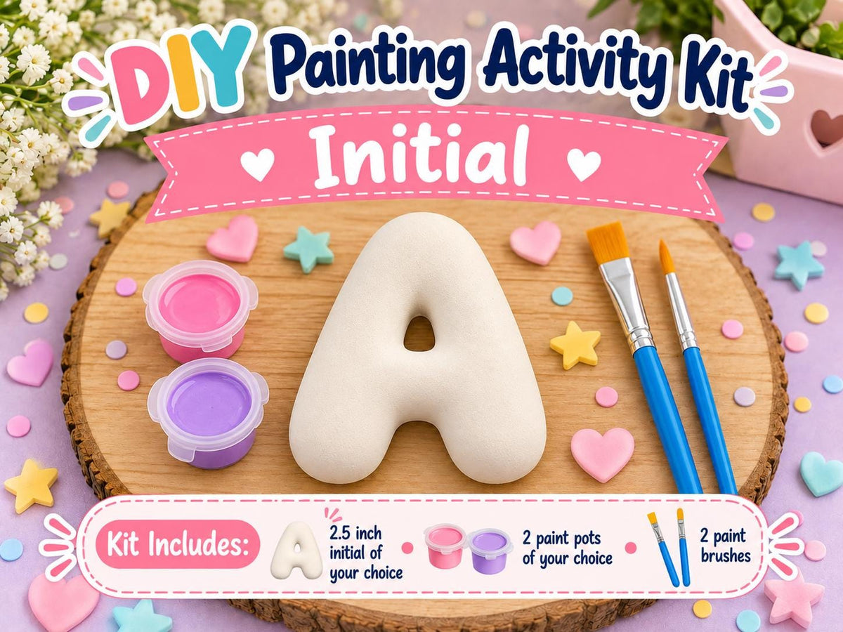Bubble Letter Initial Craft Kit