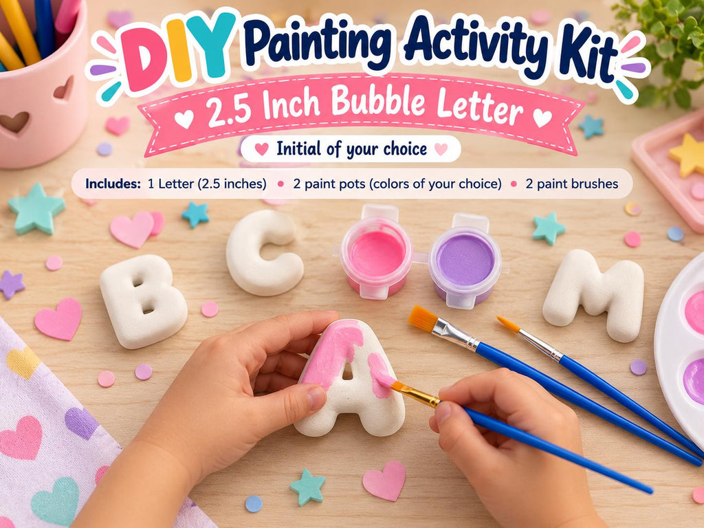 Bubble Letter Initial Craft Kit